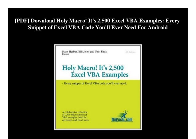 Excel Vba Pdf Download